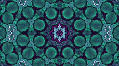 Soyut boya fırça mürekkep patlayabilir formanın düzgün kavramı simetrik desen süs dekoratif Kaleidoscope hareketi geometrik daire ve yıldız şekiller