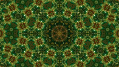 Soyut boya fırça mürekkep patlayabilir formanın düzgün kavramı simetrik desen süs dekoratif Kaleidoscope hareketi geometrik daire ve yıldız şekiller