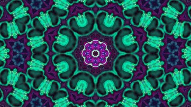 Soyut boya fırça mürekkep patlayabilir formanın düzgün kavramı simetrik desen süs dekoratif Kaleidoscope hareketi geometrik daire ve yıldız şekiller