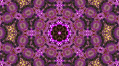 Soyut boya fırça mürekkep patlayabilir formanın düzgün kavramı simetrik desen süs dekoratif Kaleidoscope hareketi geometrik daire ve yıldız şekiller