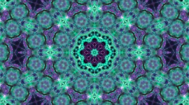 Soyut boya fırça mürekkep patlayabilir formanın düzgün kavramı simetrik desen süs dekoratif Kaleidoscope hareketi geometrik daire ve yıldız şekiller