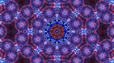 Soyut boya fırça mürekkep patlayabilir formanın düzgün kavramı simetrik desen süs dekoratif Kaleidoscope hareketi geometrik daire ve yıldız şekiller