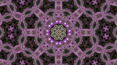 Soyut boya fırça mürekkep patlayabilir formanın düzgün kavramı simetrik desen süs dekoratif Kaleidoscope hareketi geometrik daire ve yıldız şekiller