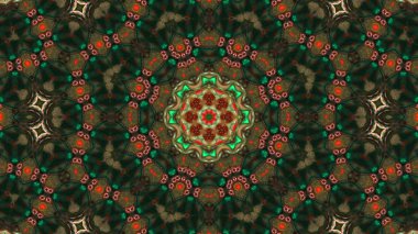 Soyut boya fırça mürekkep patlayabilir formanın düzgün kavramı simetrik desen süs dekoratif Kaleidoscope hareketi geometrik daire ve yıldız şekiller