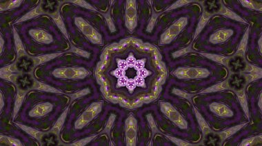 Soyut boya fırça mürekkep patlayabilir formanın düzgün kavramı simetrik desen süs dekoratif Kaleidoscope hareketi geometrik daire ve yıldız şekiller