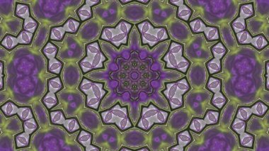 Soyut boya fırça mürekkep patlayabilir formanın düzgün kavramı simetrik desen süs dekoratif Kaleidoscope hareketi geometrik daire ve yıldız şekiller