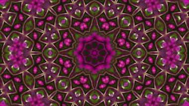 Soyut boya fırça mürekkep patlayabilir formanın düzgün kavramı simetrik desen süs dekoratif Kaleidoscope hareketi geometrik daire ve yıldız şekiller