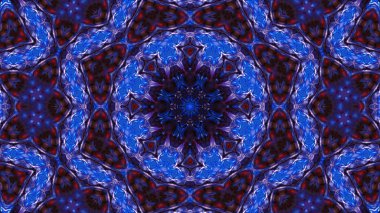 Soyut boya fırça mürekkep patlayabilir formanın düzgün kavramı simetrik desen süs dekoratif Kaleidoscope hareketi geometrik daire ve yıldız şekiller