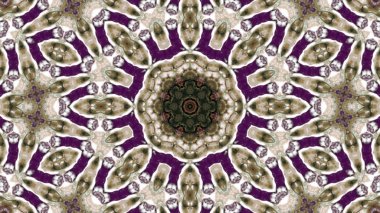 Soyut boya fırça mürekkep patlayabilir formanın düzgün kavramı simetrik desen süs dekoratif Kaleidoscope hareketi geometrik daire ve yıldız şekiller