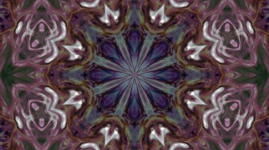 Soyut boya fırça mürekkep patlayabilir formanın düzgün kavramı simetrik desen süs dekoratif Kaleidoscope hareketi geometrik daire ve yıldız şekiller