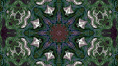 Soyut boya fırça mürekkep patlayabilir formanın düzgün kavramı simetrik desen süs dekoratif Kaleidoscope hareketi geometrik daire ve yıldız şekiller