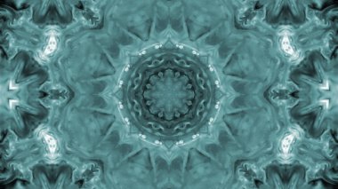 Soyut boya fırça mürekkep patlayabilir formanın düzgün kavramı simetrik desen süs dekoratif Kaleidoscope hareketi geometrik daire ve yıldız şekiller