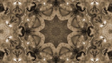 Soyut boya fırça mürekkep patlayabilir formanın düzgün kavramı simetrik desen süs dekoratif Kaleidoscope hareketi geometrik daire ve yıldız şekiller