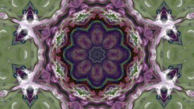 Soyut boya fırça mürekkep patlayabilir formanın düzgün kavramı simetrik desen süs dekoratif Kaleidoscope hareketi geometrik daire ve yıldız şekiller