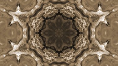 Soyut boya fırça mürekkep patlayabilir formanın düzgün kavramı simetrik desen süs dekoratif Kaleidoscope hareketi geometrik daire ve yıldız şekiller