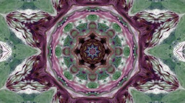 Soyut boya fırça mürekkep patlayabilir formanın düzgün kavramı simetrik desen süs dekoratif Kaleidoscope hareketi geometrik daire ve yıldız şekiller