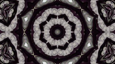 Soyut boya fırça mürekkep patlayabilir formanın düzgün kavramı simetrik desen süs dekoratif Kaleidoscope hareketi geometrik daire ve yıldız şekiller