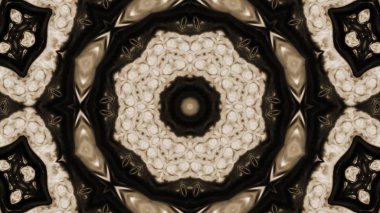 Soyut boya fırça mürekkep patlayabilir formanın düzgün kavramı simetrik desen süs dekoratif Kaleidoscope hareketi geometrik daire ve yıldız şekiller