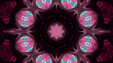 Soyut boya fırça mürekkep patlayabilir formanın düzgün kavramı simetrik desen süs dekoratif Kaleidoscope hareketi geometrik daire ve yıldız şekiller