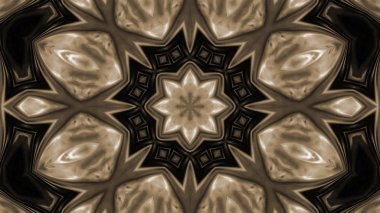 Soyut boya fırça mürekkep patlayabilir formanın düzgün kavramı simetrik desen süs dekoratif Kaleidoscope hareketi geometrik daire ve yıldız şekiller