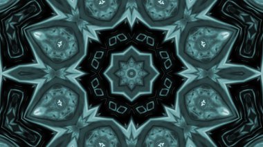 Soyut boya fırça mürekkep patlayabilir formanın düzgün kavramı simetrik desen süs dekoratif Kaleidoscope hareketi geometrik daire ve yıldız şekiller