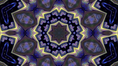 Soyut boya fırça mürekkep patlayabilir formanın düzgün kavramı simetrik desen süs dekoratif Kaleidoscope hareketi geometrik daire ve yıldız şekiller