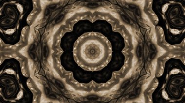 Soyut boya fırça mürekkep patlayabilir formanın düzgün kavramı simetrik desen süs dekoratif Kaleidoscope hareketi geometrik daire ve yıldız şekiller