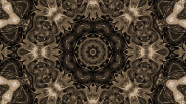 Soyut boya fırça mürekkep patlayabilir formanın düzgün kavramı simetrik desen süs dekoratif Kaleidoscope hareketi geometrik daire ve yıldız şekiller