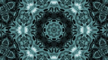 Soyut boya fırça mürekkep patlayabilir formanın düzgün kavramı simetrik desen süs dekoratif Kaleidoscope hareketi geometrik daire ve yıldız şekiller