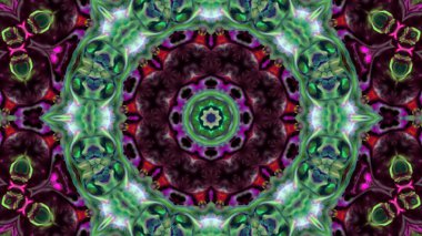 Soyut boya fırça mürekkep patlayabilir formanın düzgün kavramı simetrik desen süs dekoratif Kaleidoscope hareketi geometrik daire ve yıldız şekiller