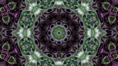 Soyut boya fırça mürekkep patlayabilir formanın düzgün kavramı simetrik desen süs dekoratif Kaleidoscope hareketi geometrik daire ve yıldız şekiller