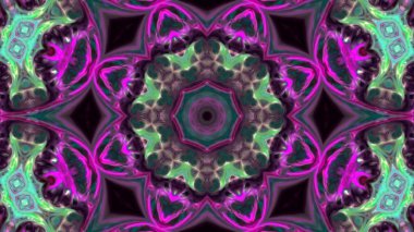 Soyut boya fırça mürekkep patlayabilir formanın düzgün kavramı simetrik desen süs dekoratif Kaleidoscope hareketi geometrik daire ve yıldız şekiller