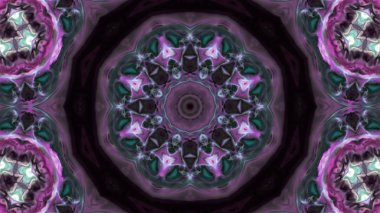 Soyut boya fırça mürekkep patlayabilir formanın düzgün kavramı simetrik desen süs dekoratif Kaleidoscope hareketi geometrik daire ve yıldız şekiller