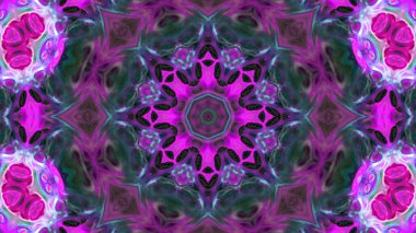 Soyut boya fırça mürekkep patlayabilir formanın düzgün kavramı simetrik desen süs dekoratif Kaleidoscope hareketi geometrik daire ve yıldız şekiller