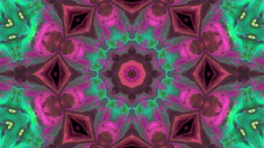 Soyut boya fırça mürekkep patlayabilir formanın düzgün kavramı simetrik desen süs dekoratif Kaleidoscope hareketi geometrik daire ve yıldız şekiller