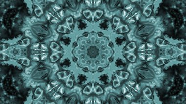 Soyut boya fırça mürekkep patlayabilir formanın düzgün kavramı simetrik desen süs dekoratif Kaleidoscope hareketi geometrik daire ve yıldız şekiller