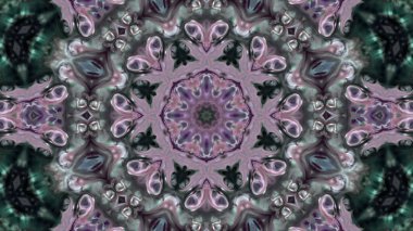 Soyut boya fırça mürekkep patlayabilir formanın düzgün kavramı simetrik desen süs dekoratif Kaleidoscope hareketi geometrik daire ve yıldız şekiller