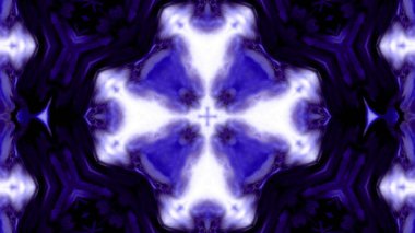 Soyut boya fırça mürekkep patlayabilir formanın düzgün kavramı simetrik desen süs dekoratif Kaleidoscope hareketi geometrik daire ve yıldız şekiller