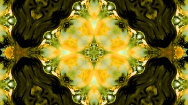 Soyut boya fırça mürekkep patlayabilir formanın düzgün kavramı simetrik desen süs dekoratif Kaleidoscope hareketi geometrik daire ve yıldız şekiller