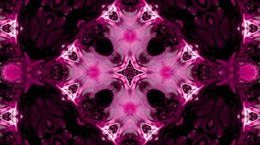 Soyut boya fırça mürekkep patlayabilir formanın düzgün kavramı simetrik desen süs dekoratif Kaleidoscope hareketi geometrik daire ve yıldız şekiller