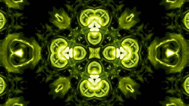 Soyut boya fırça mürekkep patlayabilir formanın düzgün kavramı simetrik desen süs dekoratif Kaleidoscope hareketi geometrik daire ve yıldız şekiller