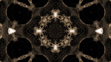 Soyut boya fırça mürekkep patlayabilir formanın düzgün kavramı simetrik desen süs dekoratif Kaleidoscope hareketi geometrik daire ve yıldız şekiller