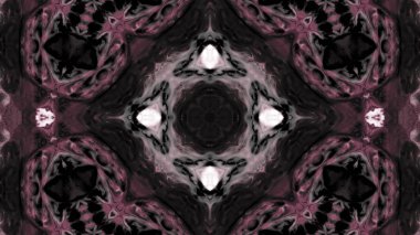 Soyut boya fırça mürekkep patlayabilir formanın düzgün kavramı simetrik desen süs dekoratif Kaleidoscope hareketi geometrik daire ve yıldız şekiller