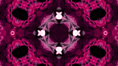 Soyut boya fırça mürekkep patlayabilir formanın düzgün kavramı simetrik desen süs dekoratif Kaleidoscope hareketi geometrik daire ve yıldız şekiller