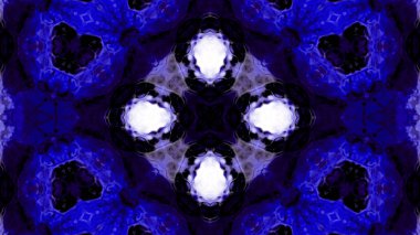 Soyut boya fırça mürekkep patlayabilir formanın düzgün kavramı simetrik desen süs dekoratif Kaleidoscope hareketi geometrik daire ve yıldız şekiller