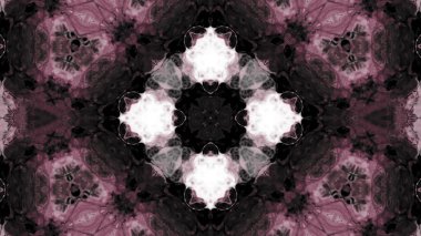Soyut boya fırça mürekkep patlayabilir formanın düzgün kavramı simetrik desen süs dekoratif Kaleidoscope hareketi geometrik daire ve yıldız şekiller