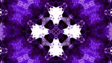 Soyut boya fırça mürekkep patlayabilir formanın düzgün kavramı simetrik desen süs dekoratif Kaleidoscope hareketi geometrik daire ve yıldız şekiller