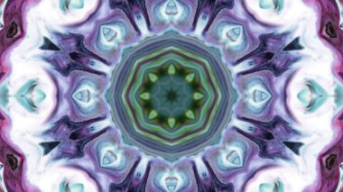 Soyut boya fırça mürekkep patlayabilir formanın düzgün kavramı simetrik desen süs dekoratif Kaleidoscope hareketi geometrik daire ve yıldız şekiller