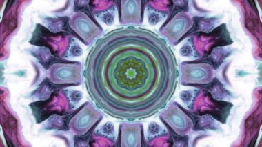 Soyut boya fırça mürekkep patlayabilir formanın düzgün kavramı simetrik desen süs dekoratif Kaleidoscope hareketi geometrik daire ve yıldız şekiller