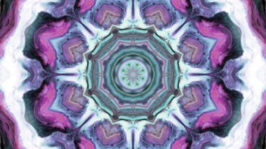 Soyut boya fırça mürekkep patlayabilir formanın düzgün kavramı simetrik desen süs dekoratif Kaleidoscope hareketi geometrik daire ve yıldız şekiller